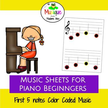 Preview of Music Sheets for Piano Beginners