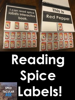 Preview of I can read spice labels INTERACTIVE BOOK!