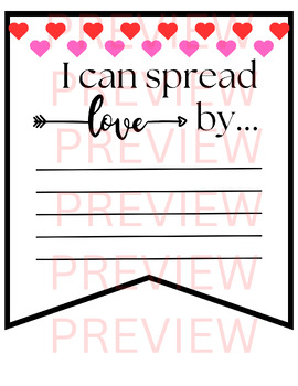 Preview of I can spread love - Valentine's Day Activity - Valentine's Day Craft - Kindness