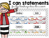 I can statements for Kindergarten