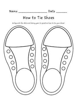 I can tie my shoes! | Shoe template for practice, song and certificate