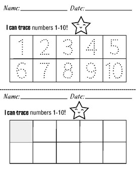 I can trace and write numbers 1-10 by Les secrets du succès | TPT