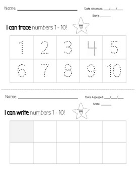 I can trace and write numbers 1-10 by Mrs Carter's Creative Corner