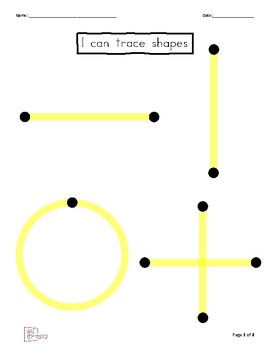 Preview of I can trace shapes worksheet