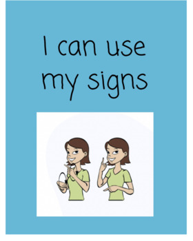 Preview of I can use my Signs Flipbook - FUNCTIONAL ASL