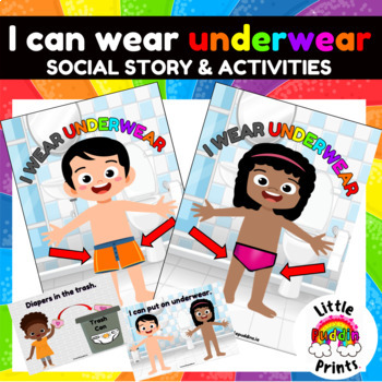 Preview of I can wear underwear Social Story & Interactive Activity For Autism Special Ed