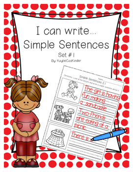 Preview of I can write... Simple Sentences Set #1