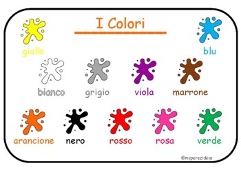 Preview of I colori Poster (Italian Colours)