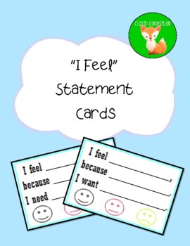 Preview of "I feel" Statement Cards