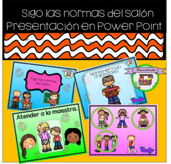 Preview of I follow the classroom rules in Spanish (Power Point Presentation)