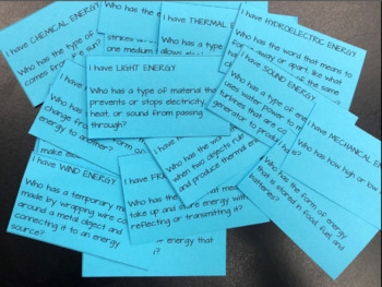 Preview of "I Have, Who Has?" Energy  (FL NGSSS 5th Grade SSA Vocab Prep)