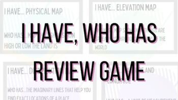 Preview of I have, Who Has Review Game - Geography Vocabulary