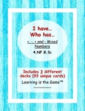 I have... Who has... Add Subtract Mixed Numbers Bundle- 4.NF.B.3c
