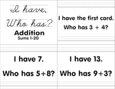 I have, Who has? Addition (sums from 1-25)