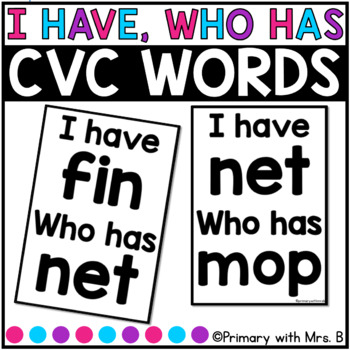 Preview of I have, Who has CVC Words | Circle Time Game | Morning Meeting Activity