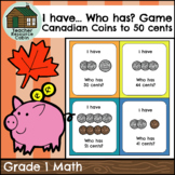 I have... Who has? Card Game | CANADIAN coins to 50 cents 