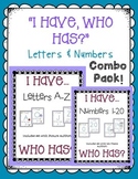 I have, Who has... LETTER & NUMBER recognition COMBO