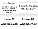 I have, Who has? Multiplication Facts (1-11) FUN!