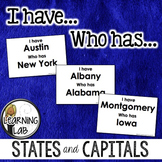 States and Capitals -  I have Who has game