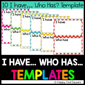 Preview of I have.... Who has...  Templates (big dots) Set 1