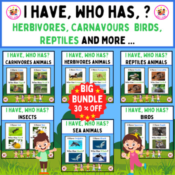 Preview of I have, Who has? The Animal Kingdom. Game For Pre-k & Kindergarten