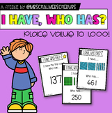 I have, who has? Place Value Game below 1,000 | FREEBIE |