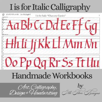 Preview of I is for Italic Calligraphy | Chancery Cursive | Lettering Workbook