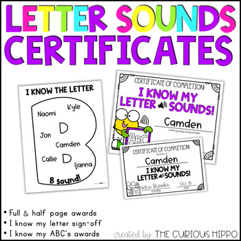 Preview of Letter-Sounds - Certificates