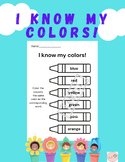 I know my colors! Worksheet