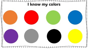 I know my colors: a matching game by Learning with Miss Gabby | TPT