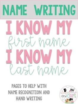 Preview of I know my name practice pages EDITABLE