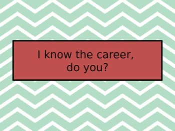 Preview of I know the Career, do you?