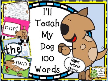 Preview of Sight Words - I'll Teach My Dog 100 Words