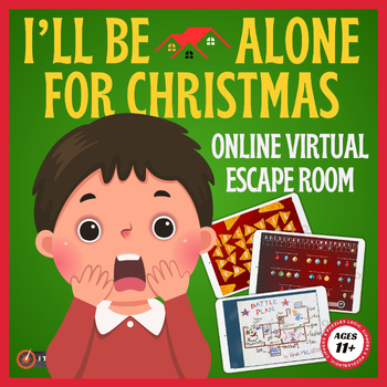 Preview of I'll be Alone for Christmas Escape Room All Subjects, Middle, High School Escape