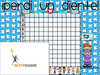 Preview of I lost a tooth! Chart Spanish ACTIVBOARD