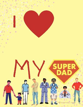 Preview of I love my Superdad, E-Book for kids (Digital, Printable)