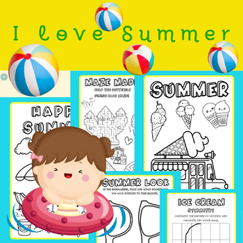 Preview of I love summer and it has a lovely coloring scheme.