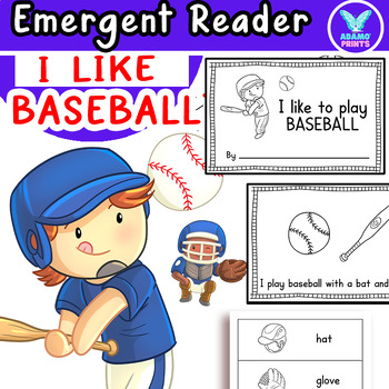 Preview of I love to play BASEBALL - Sport Emergent Reader Kindergarten & First Grade