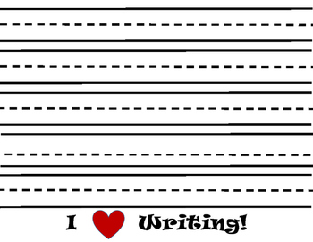 Preview of I love writing - writing board for practice - dry erase