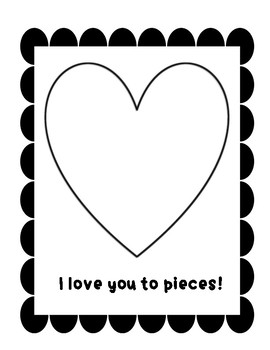 Valentine's Day Tissue Paper Craft - I love you to pieces