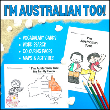 Preview of I'm Australian Too by Mem Fox Activity Pack