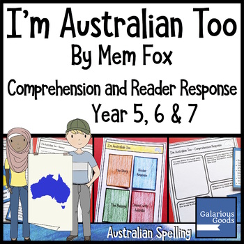 Preview of I'm Australian Too by Mem Fox - Comprehension and Reader Response