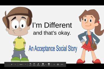 Preview of I'm Different and That's Okay social story