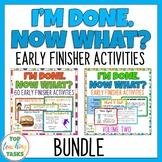 Early Finishers Activities Task Cards BUNDLE