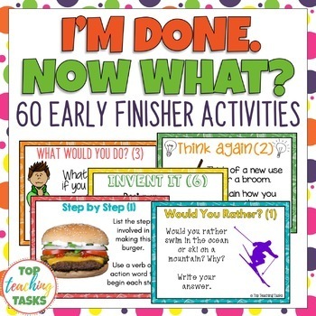 Early Finishers Activities Task Cards US and NZ Spelling