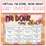 I'm Done, Now What? Early Finishers Display for Virtual/Re