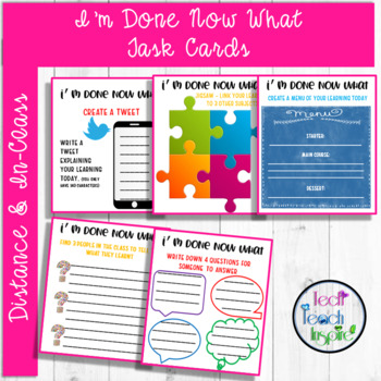 LAMINATED- I’m done, now what? Anchor Chart