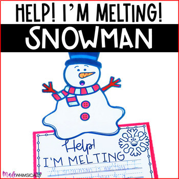 Preview of Winter Writing Craft - Help I'm Melting - Snowman Activity Bulletin Board Craft