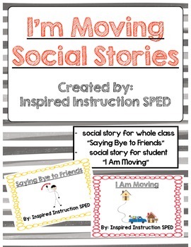 Preview of I'm Moving Social Stories