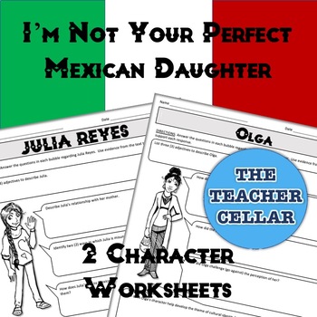 Preview of I'm Not Your Perfect Mexican Daughter: 2 Character Analysis Worksheets